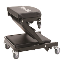 Pro-LifT folded Z-shaped seat providing compact height and convenient workshop seating