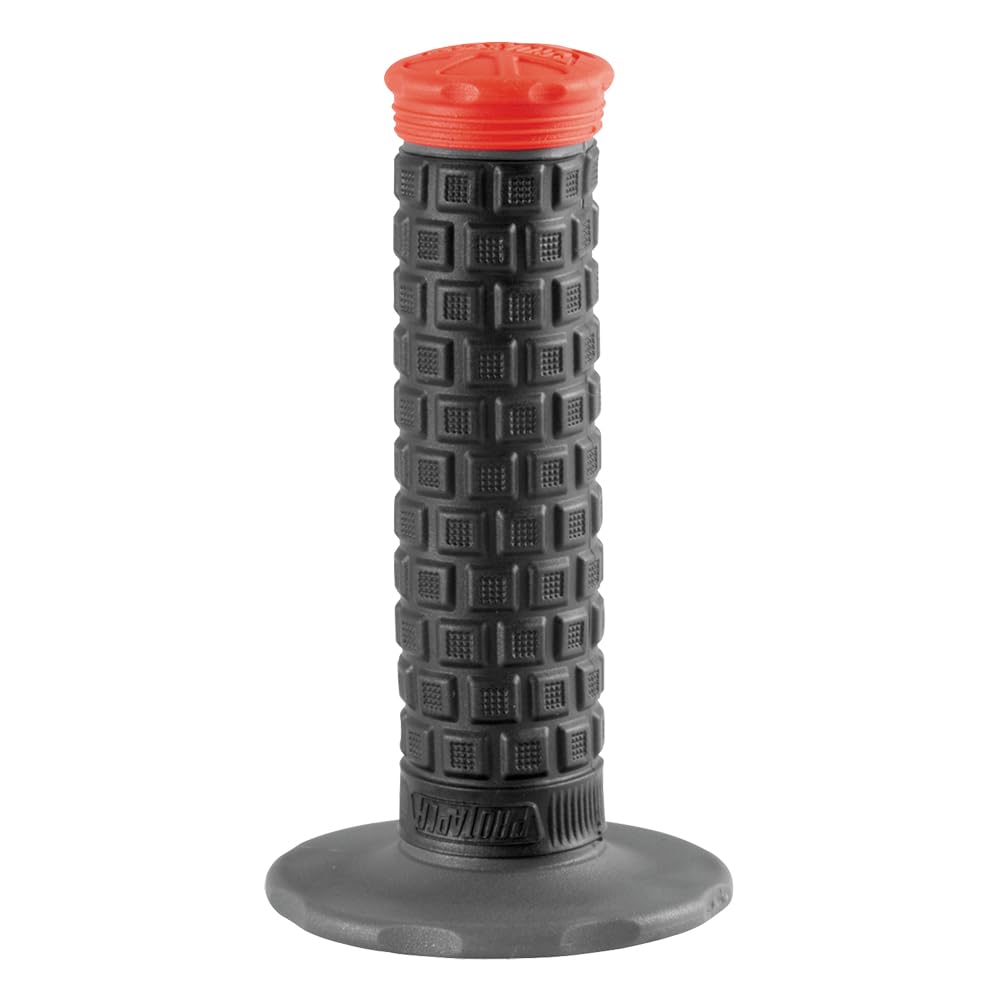 Pro Taper red grip front view showing pillow-top texture and improved comfort