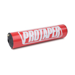 Pro Taper round handlebar pad front view showing Race Red color and added protection