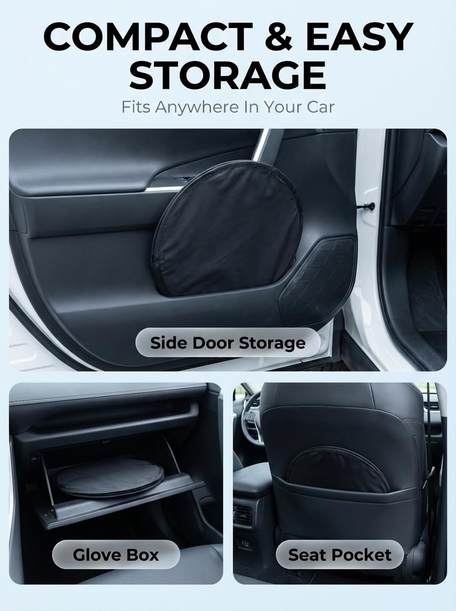 Proadsy used during camping to keep vehicle interior cooler and private