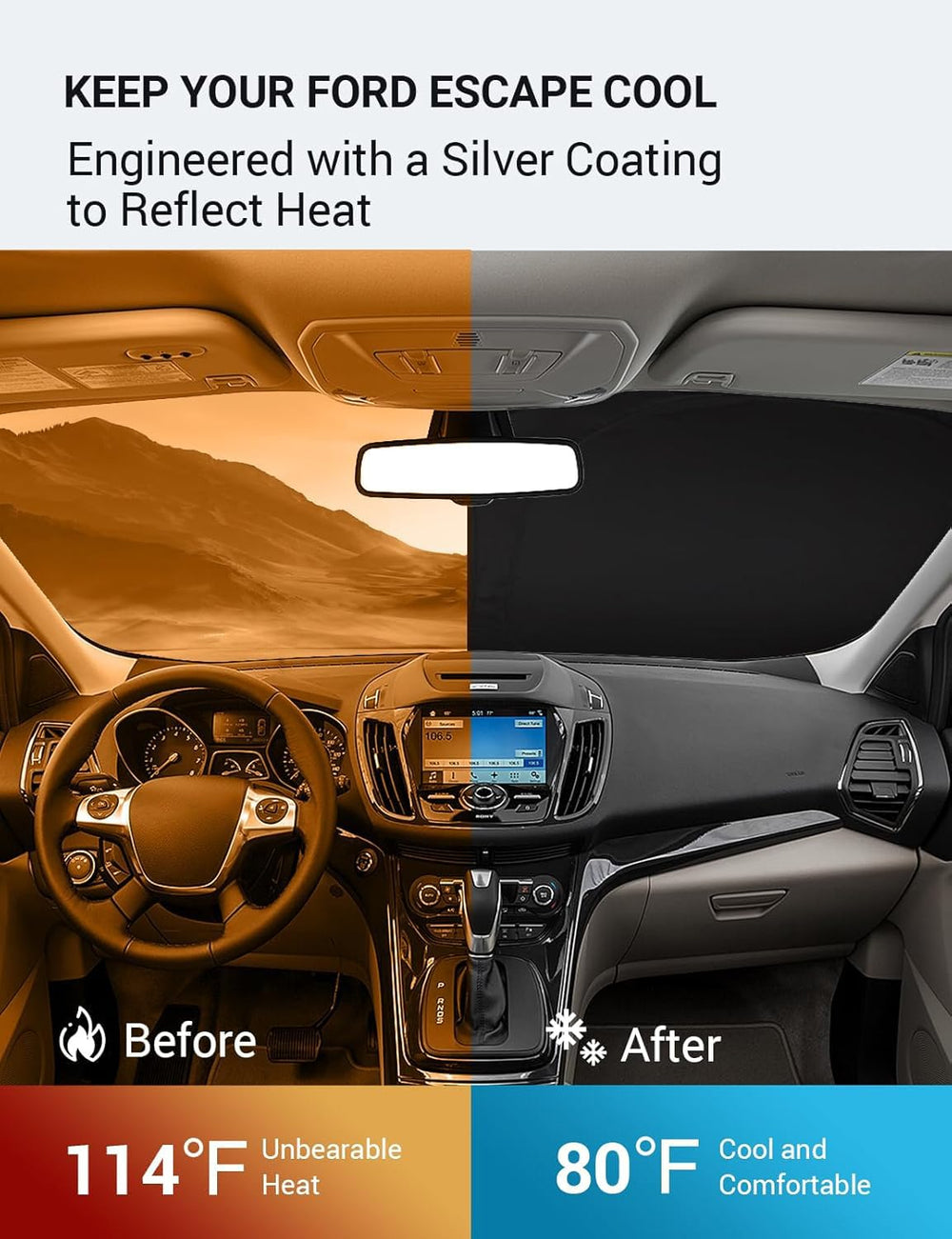 Proadsy installed in a Ford Escape demonstrating easy placement and comfort
