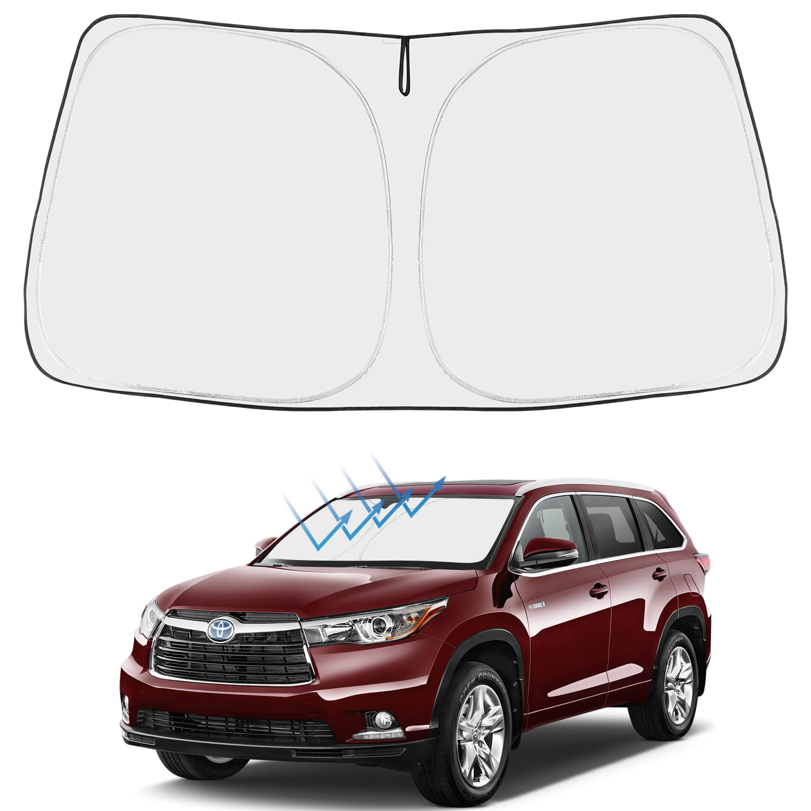 Proadsy front packaging showing Highlander fit and benefit of custom coverage