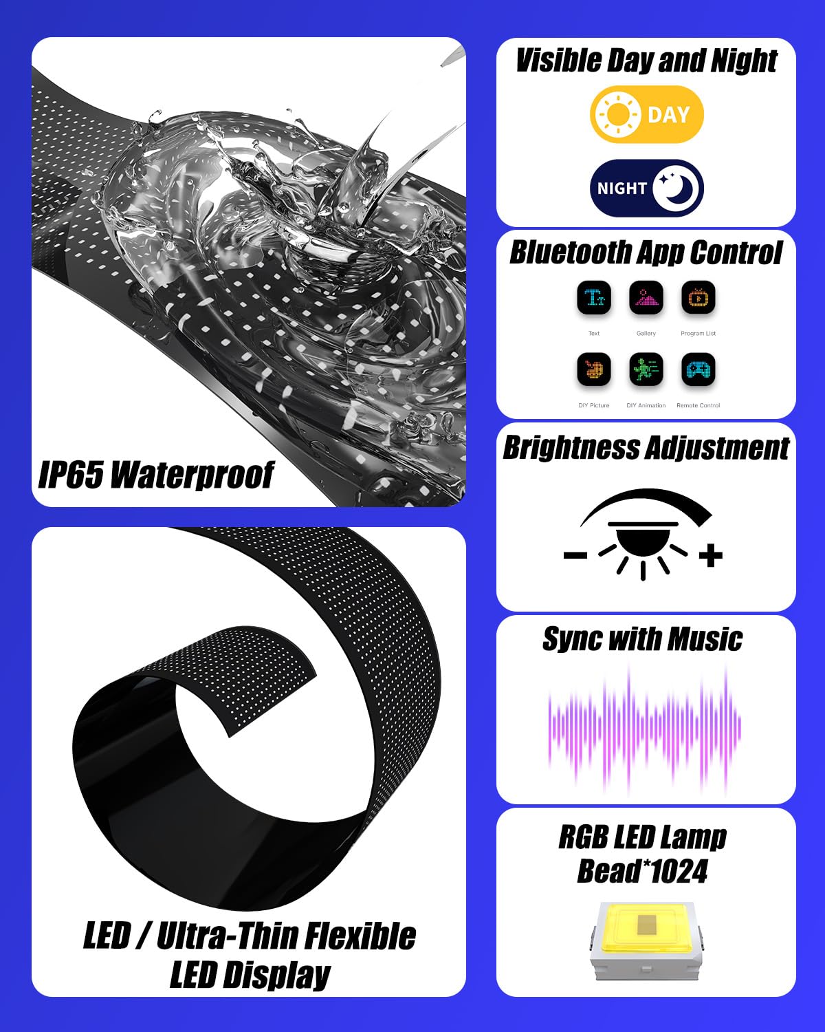 Probapro installed on windshield at night delivering attention-grabbing visuals