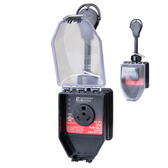 Progressive Industries SSP-30XL front view showing plug and handle for easy connection