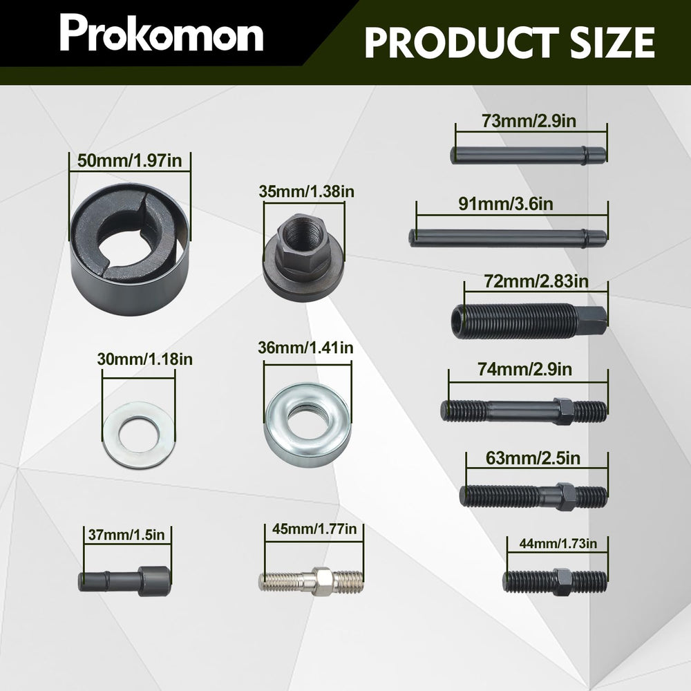 Prokomon center screw closeup highlighting heat-treated steel for long-lasting strength