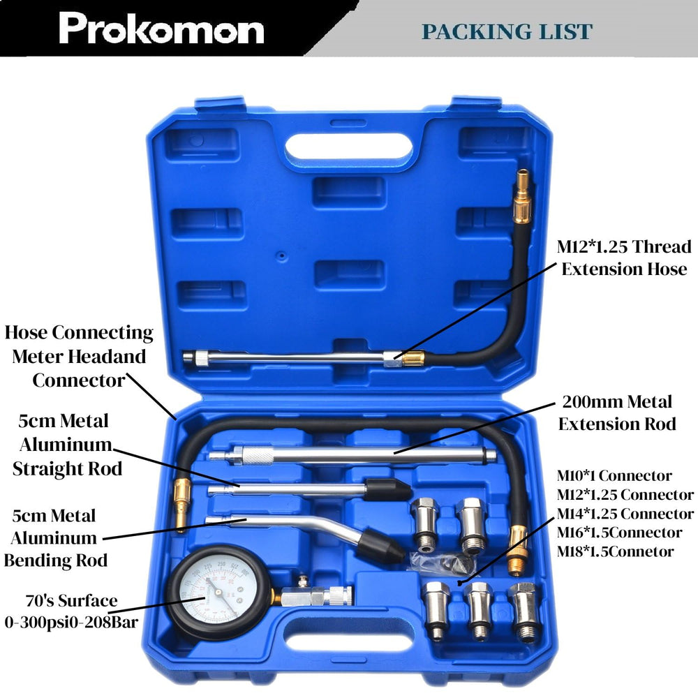 Prokomon dual-scale gauge close-up for clear, accurate pressure reading