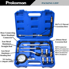 Prokomon dual-scale gauge close-up for clear, accurate pressure reading