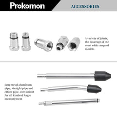 Prokomon flexible hose and bent rod detail easing access to tight cylinders