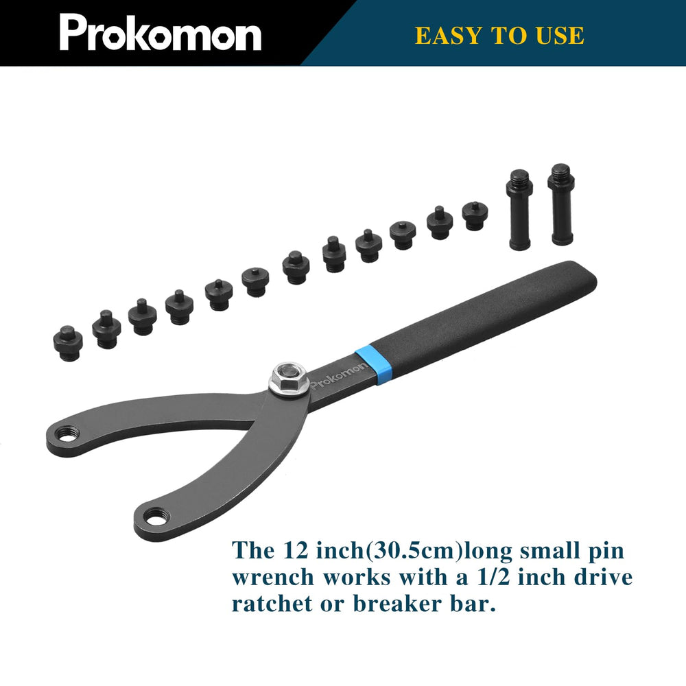 Prokomon open plastic case organizing pins and wrench for convenient transport