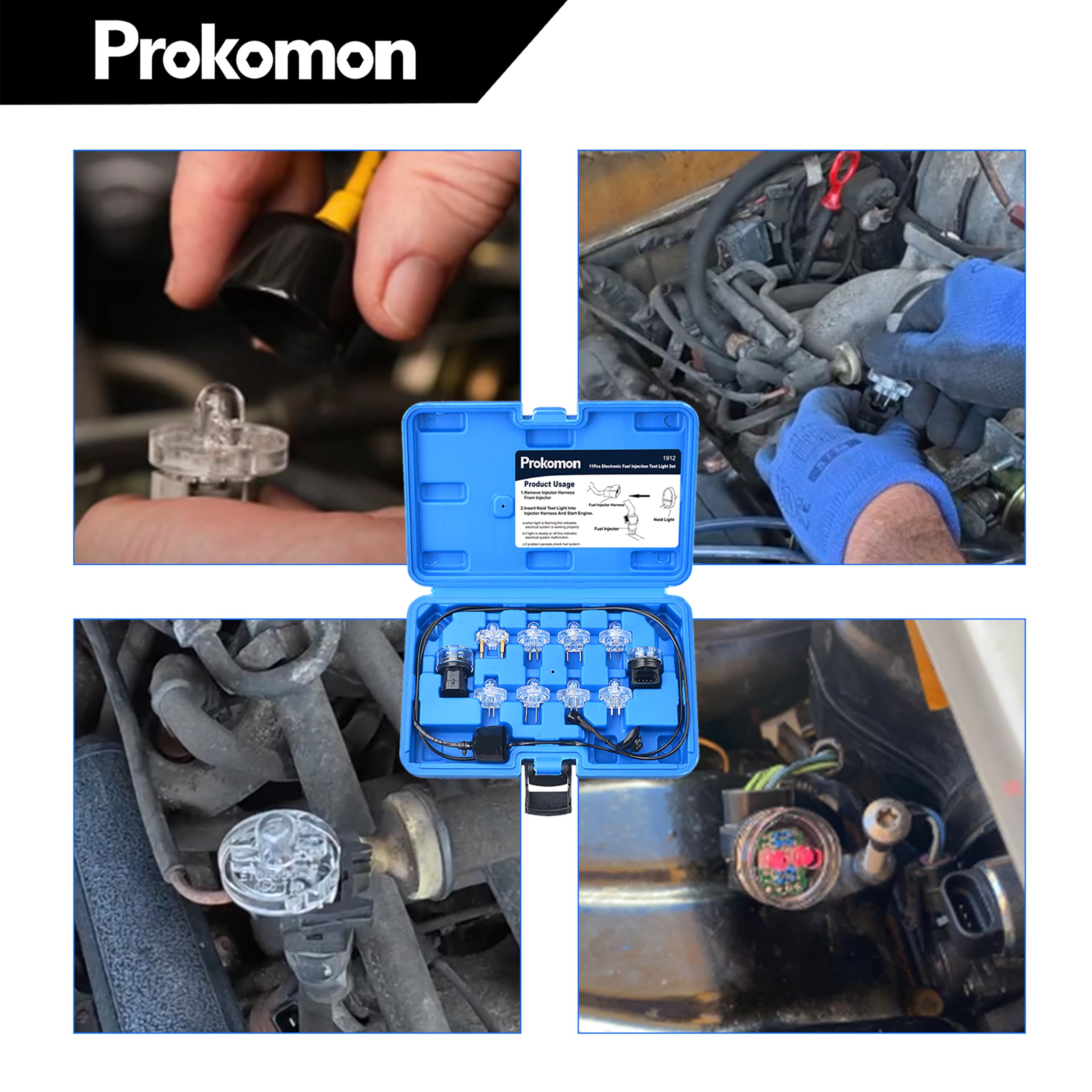 Prokomon kit beside ruler for scale, compact repair kit that’s easy to store and transport