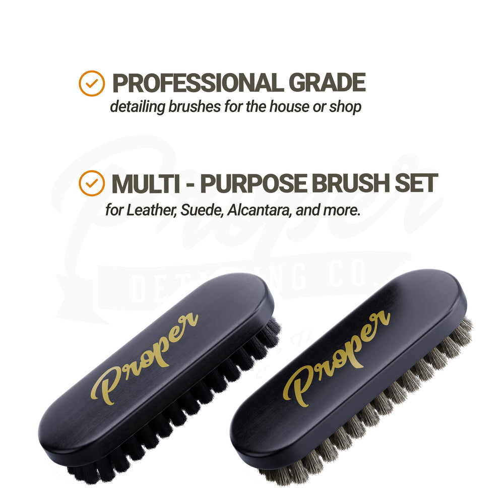 PROPER DETAILING CO. textile brush refreshing alcantara panel texture