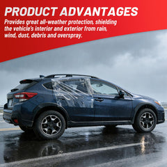ProRefine applied over broken windshield demonstrating weather protection
