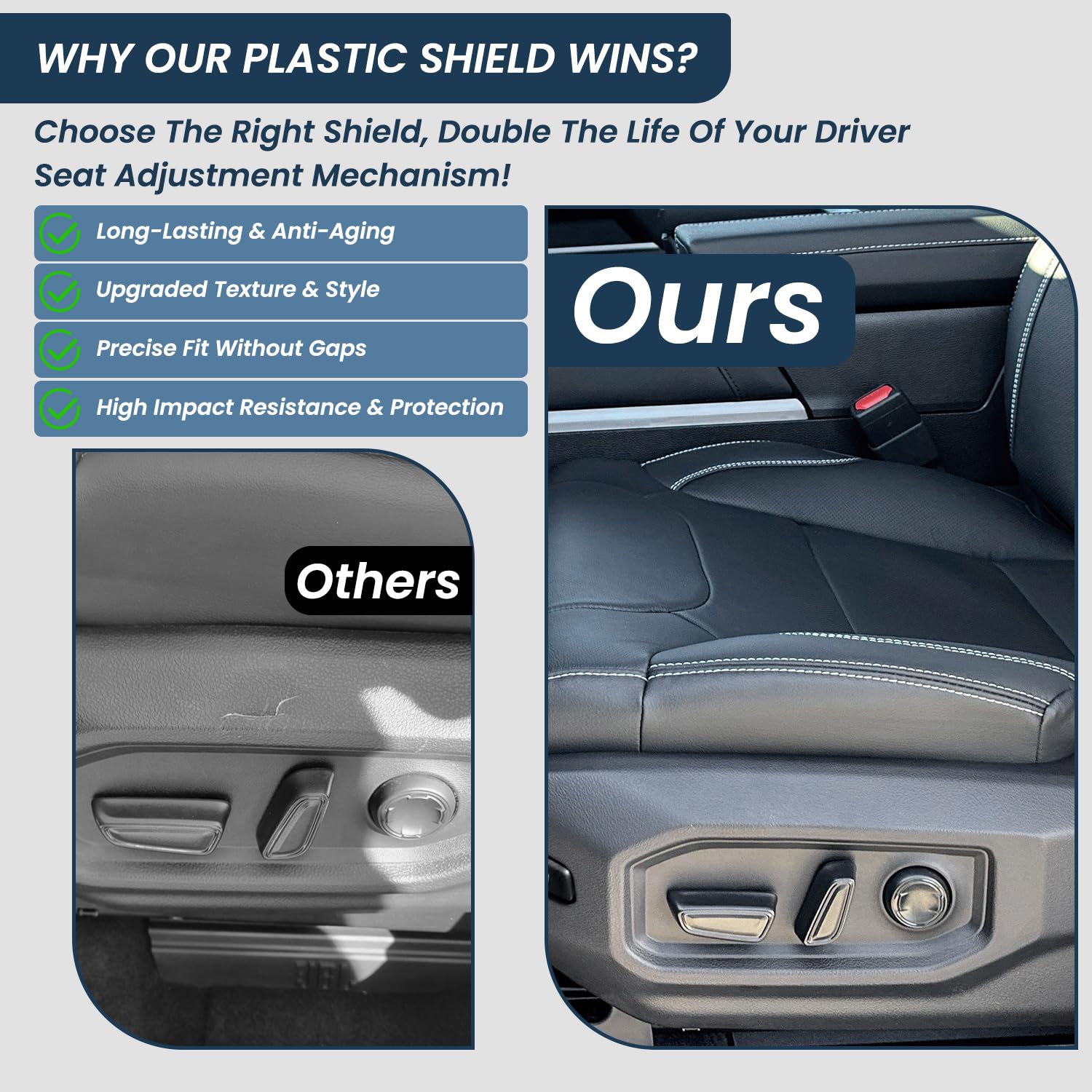 Prosentuo detailed edge reinforcement protects original seat from scuffs and wear