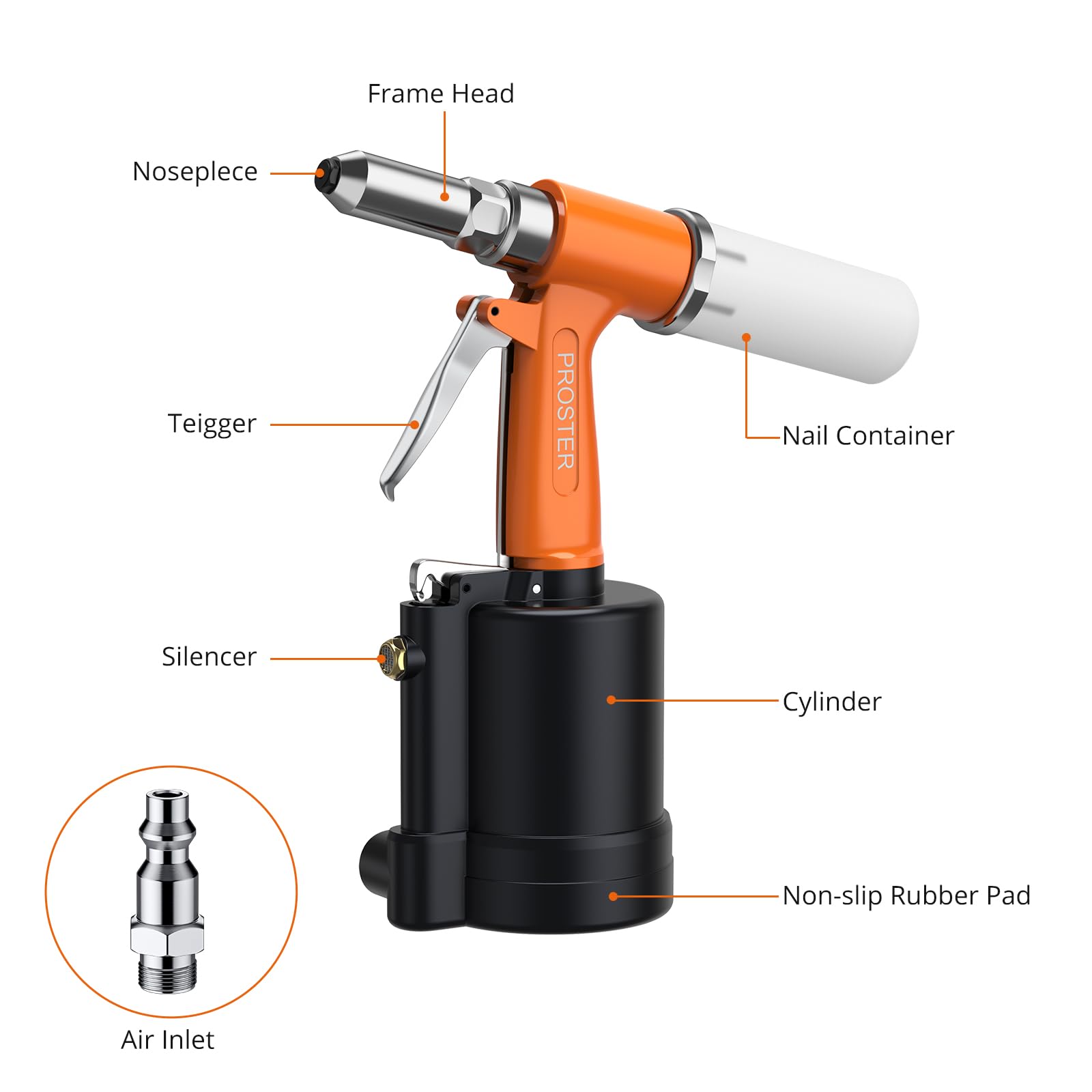Proster tool held in hand to show scale and 1.55 kg balanced weight advantage