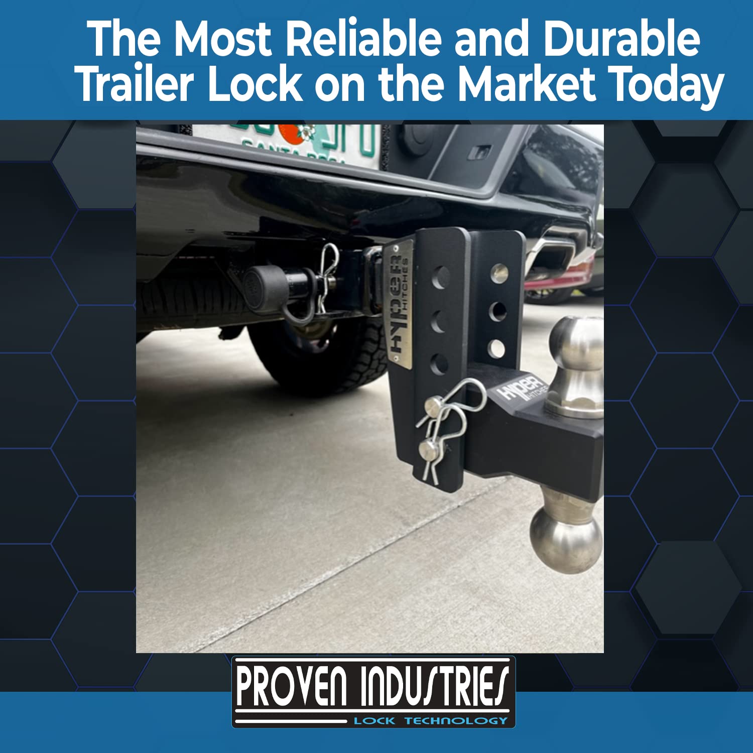 Proven Industries HL1 on truck and trailer in lifestyle scene, theft deterrent