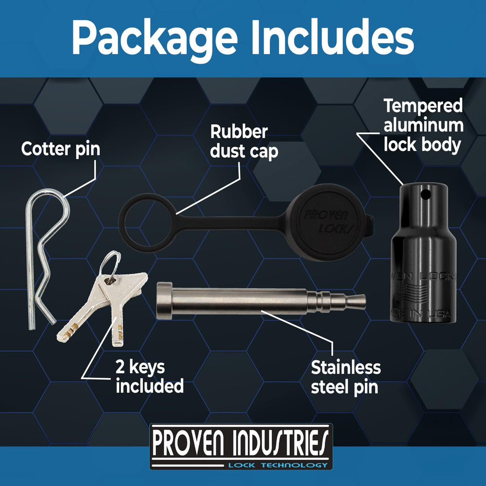 Proven Industries HL1 close-up of lock head, clear tamper-resistant key detail