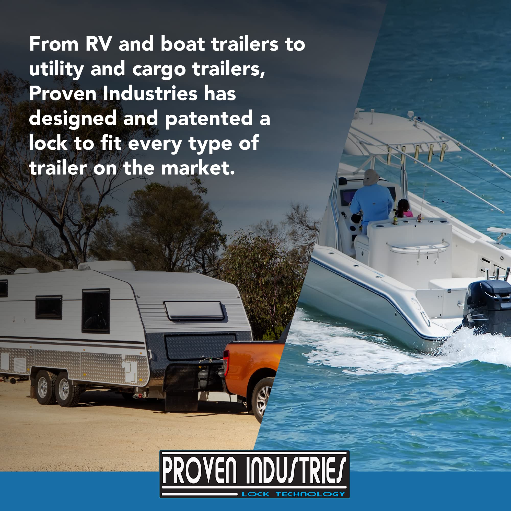 Proven Industries S175 on parked trailer showing practical anti-theft use