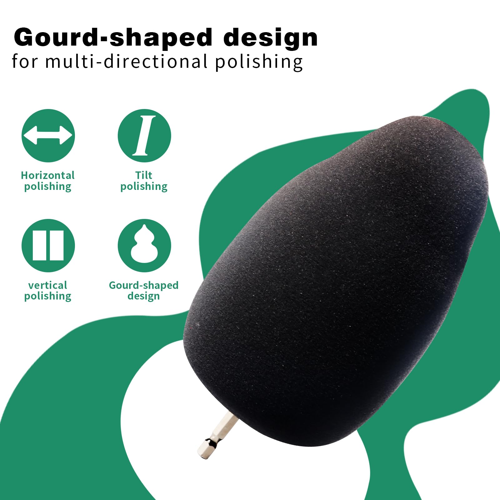 Prozwee gourd-shaped sponge close-up showing texture and flexible coverage