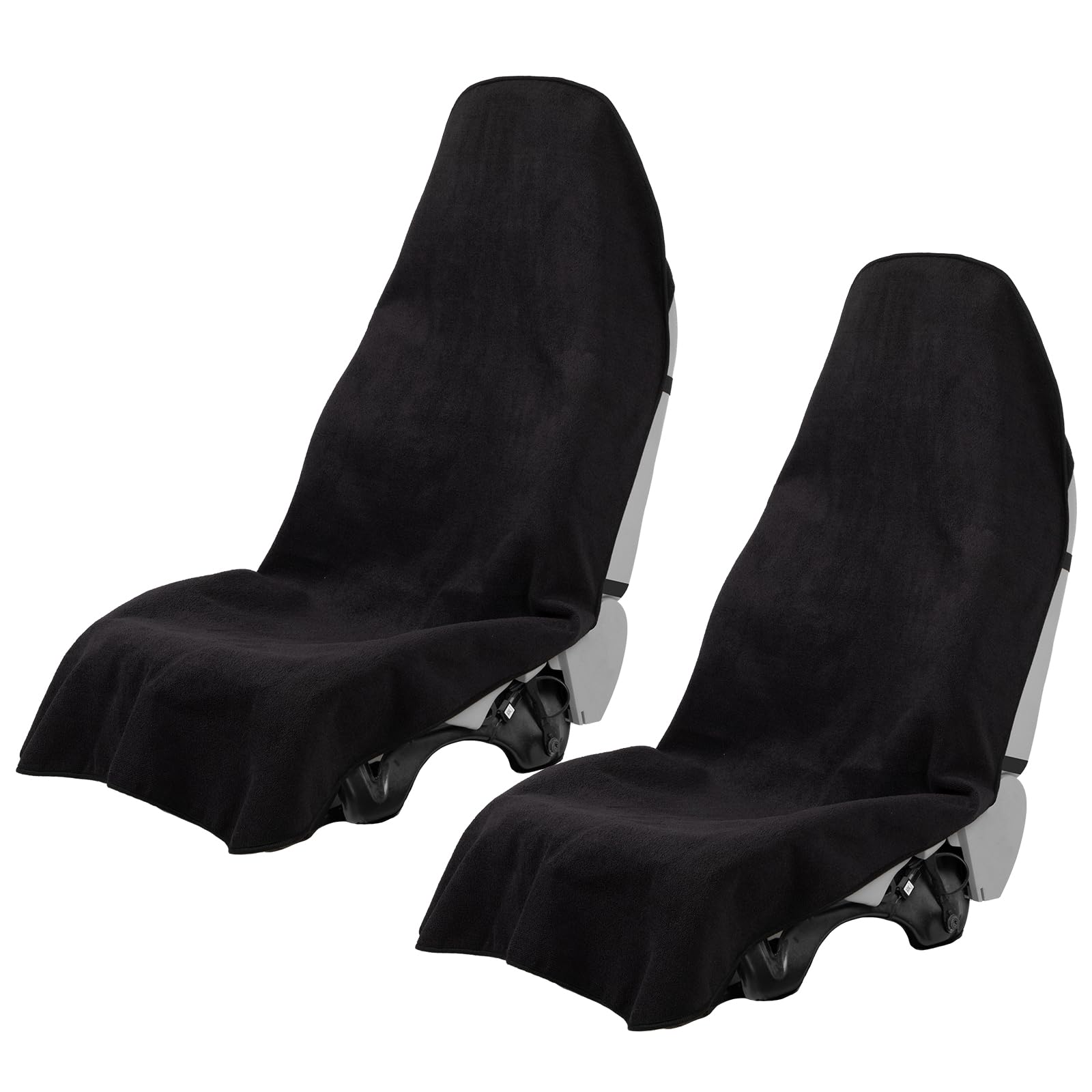 Prpeko front view of full black seat cover protecting seat