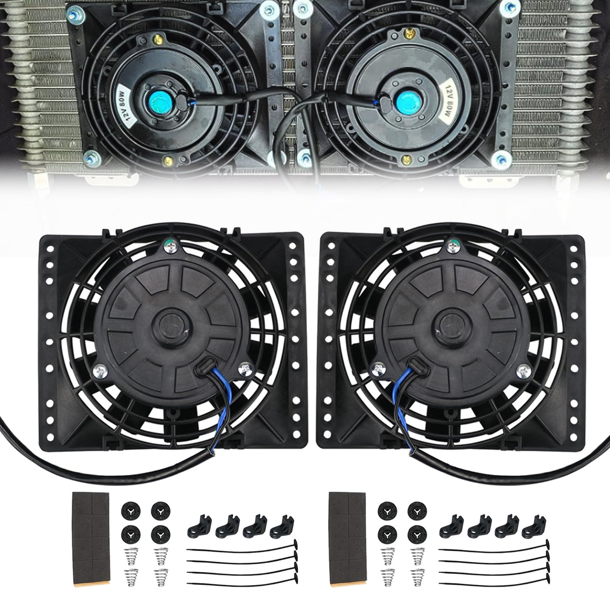 PRUNkuar front view dual fans showing compact airflow boost