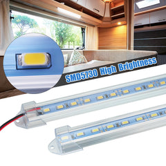 PSDRIQQ light bar mounted inside cargo trailer for clear, even storage illumination