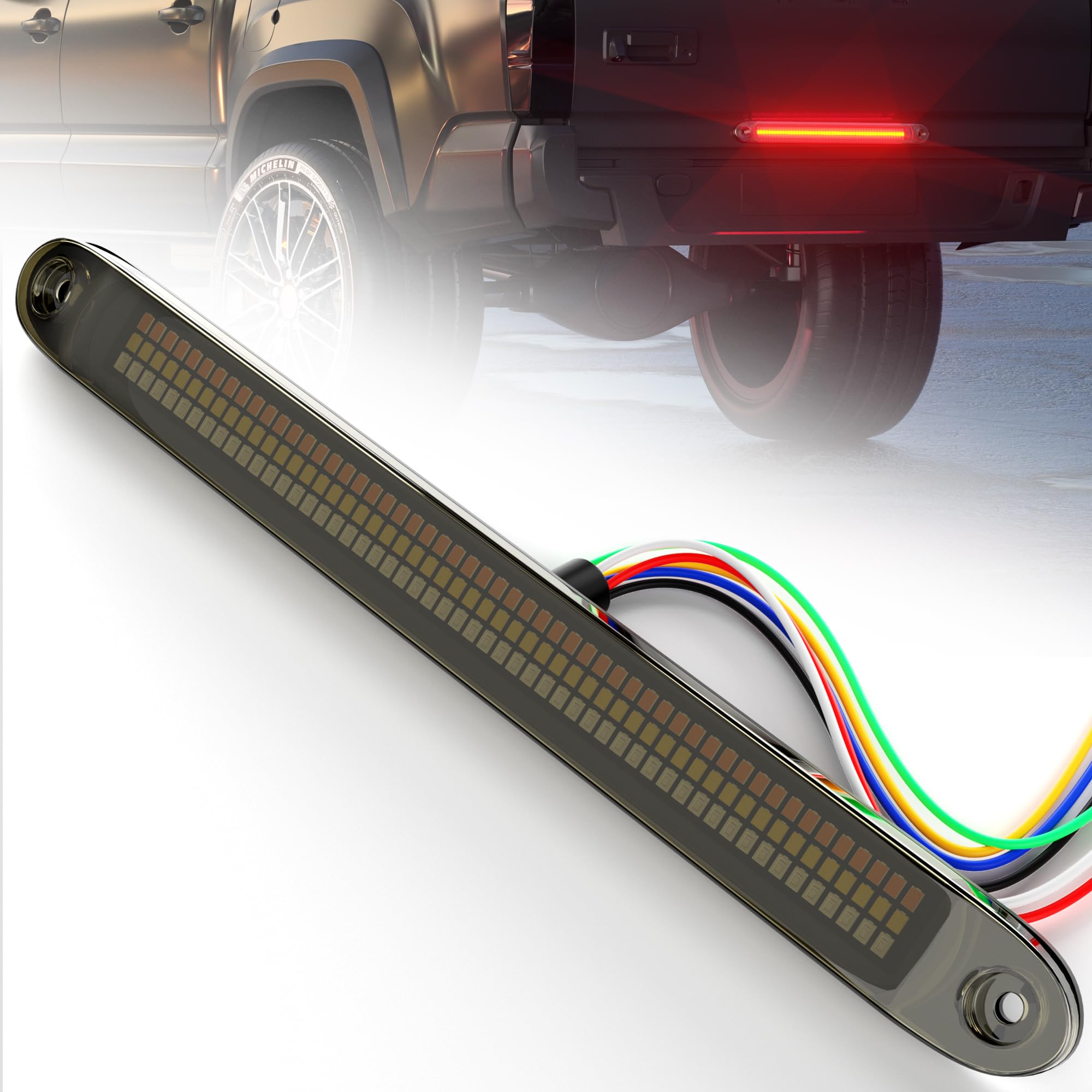 PSEQT 16-inch front view showing all three color zones and bright LEDs for safer signalling