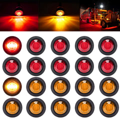 PSEQT front view of 20-piece marker light set showing compact kit and color mix for easy selection