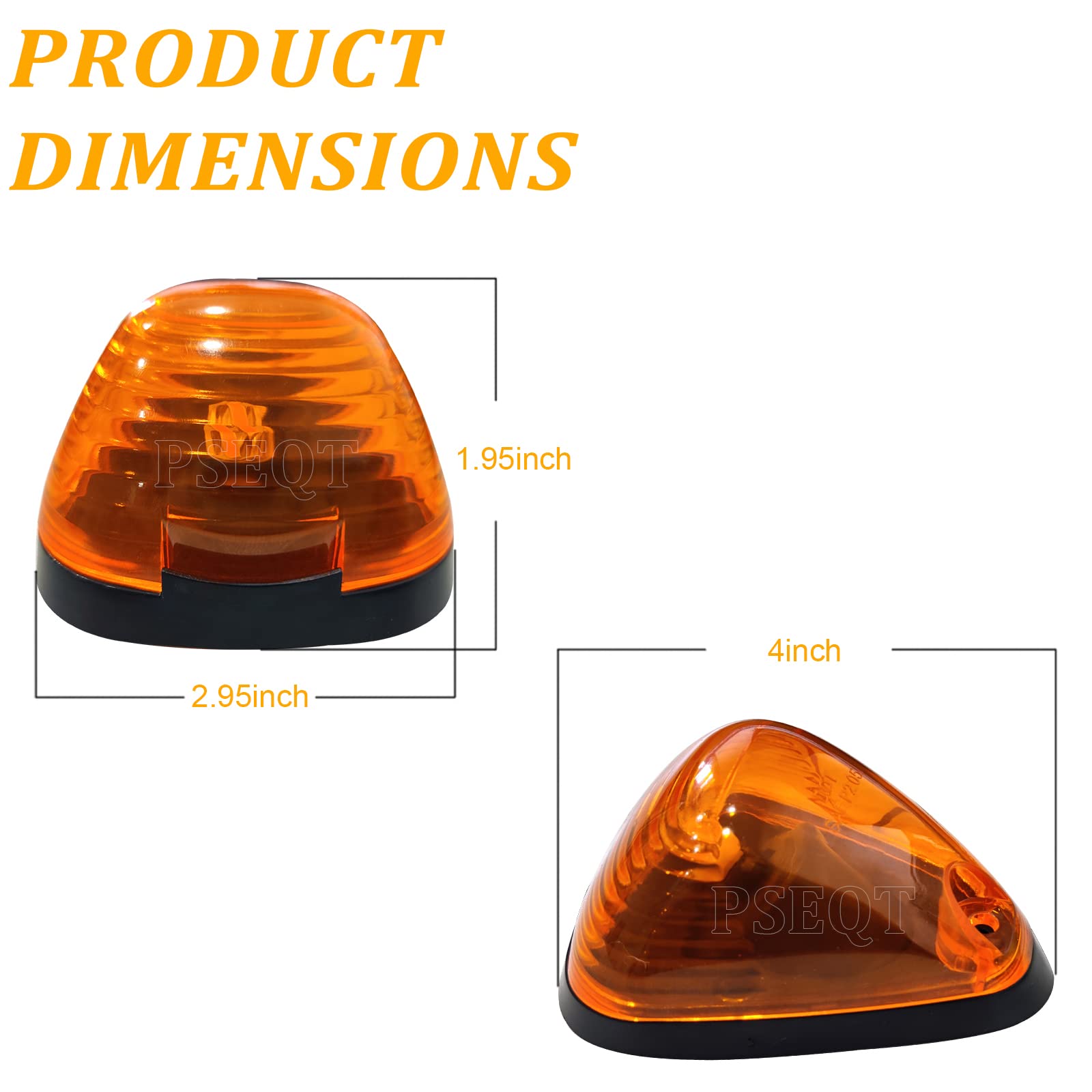 PSEQT in nighttime driving scene showing enhanced amber visibility for safer following distance