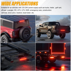 PSEQT mounted on a trailer rear showing integrated multi-function lighting improving visibility