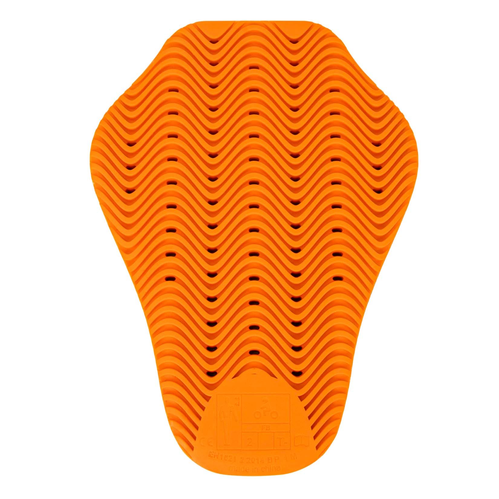 PSLER front view of CE Level 2 back protector showing full coverage and fit