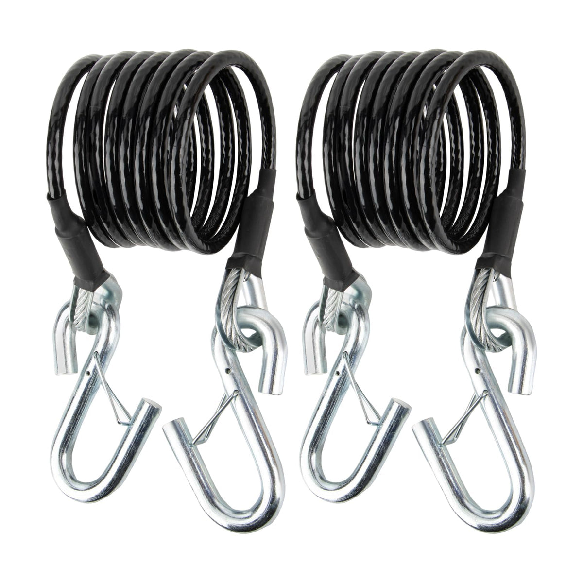 PSLER front pack showing 84in safety cables and 2-piece kit benefit