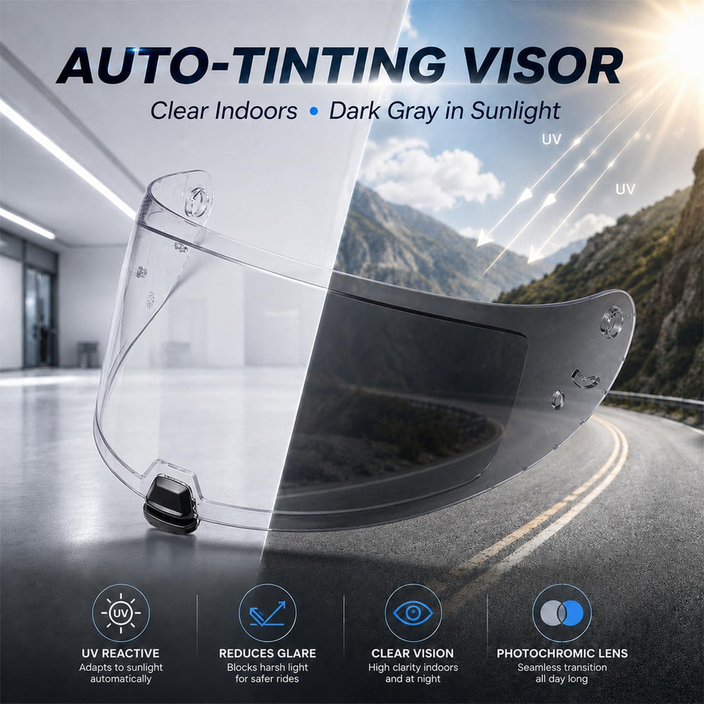 PSLER i10 HJ-31 i70 visor used during night ride for clearer low-light vision