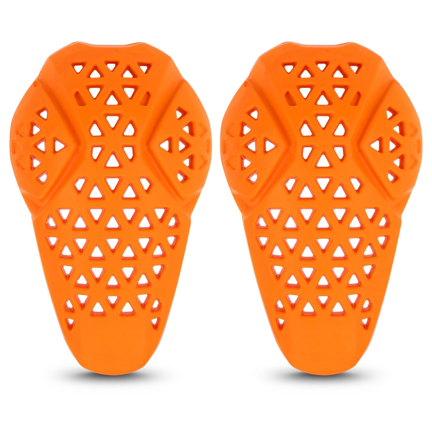 PSLER knee armor front view showing coverage and secure fit benefit