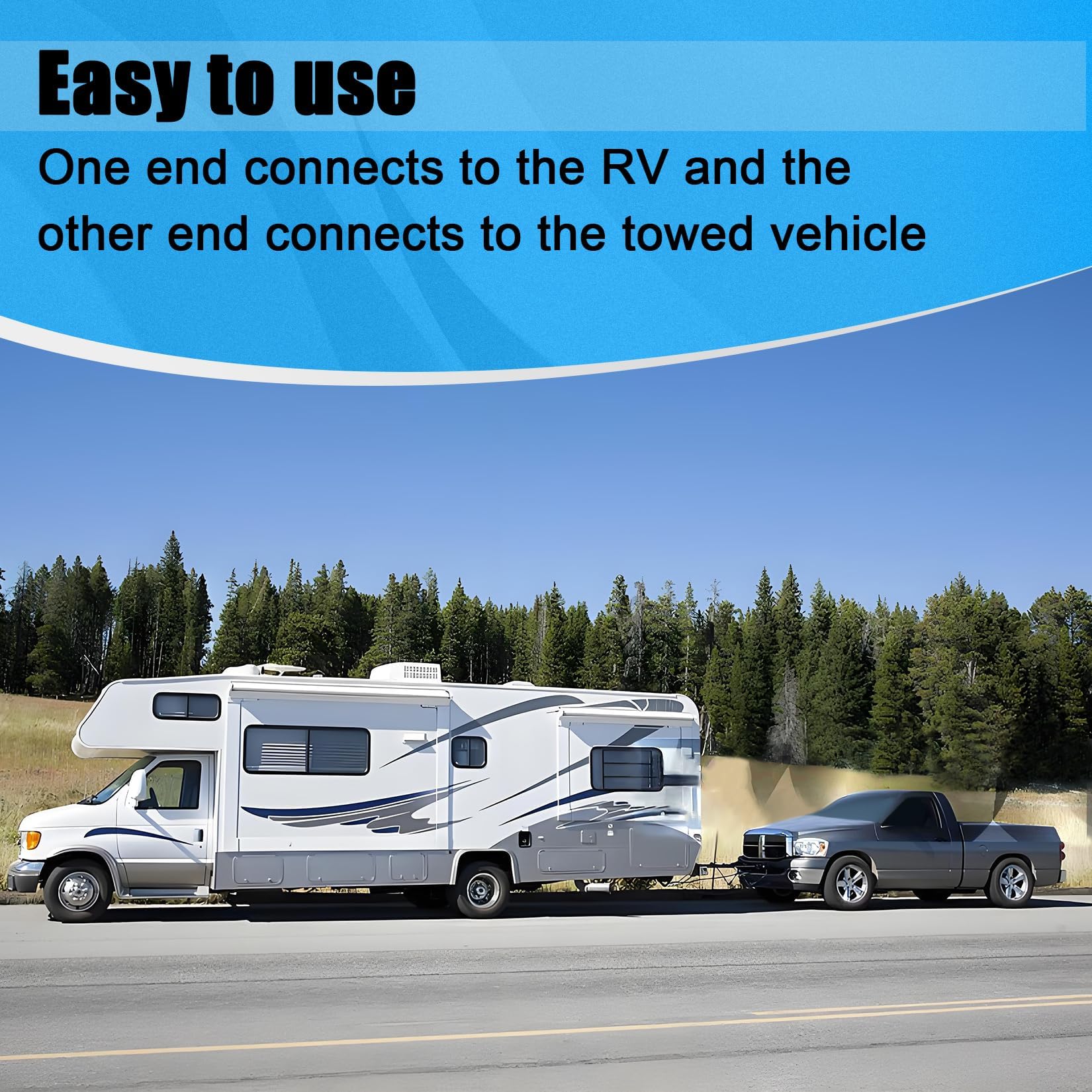 PSLER cables attached to trailer demonstrating reliable towing backup benefit