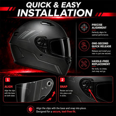 PSLER close-up of visor edge showing precision finish and durability benefit