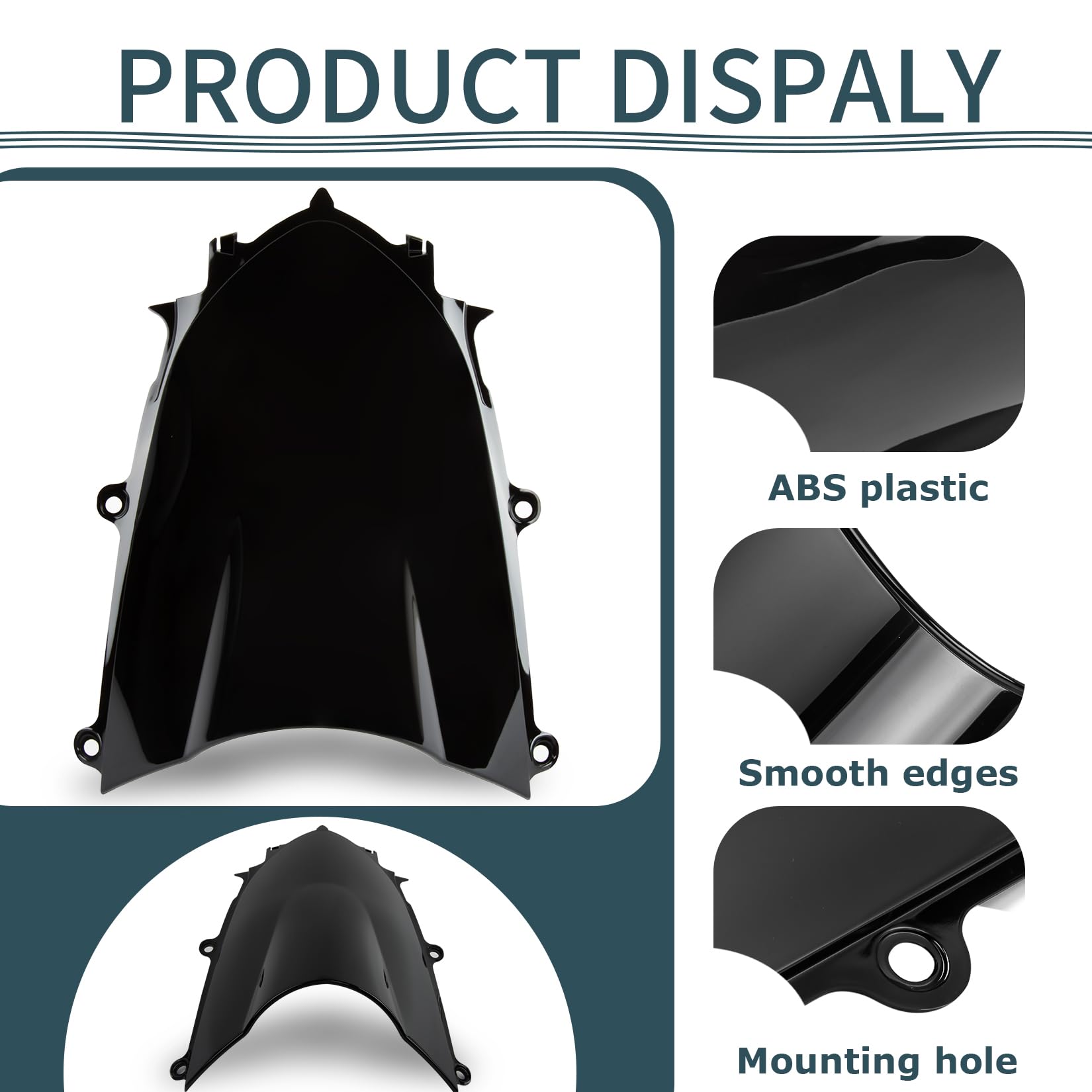 PSLER windshield mounted on YZF R6 lifestyle shot improving rider airflow