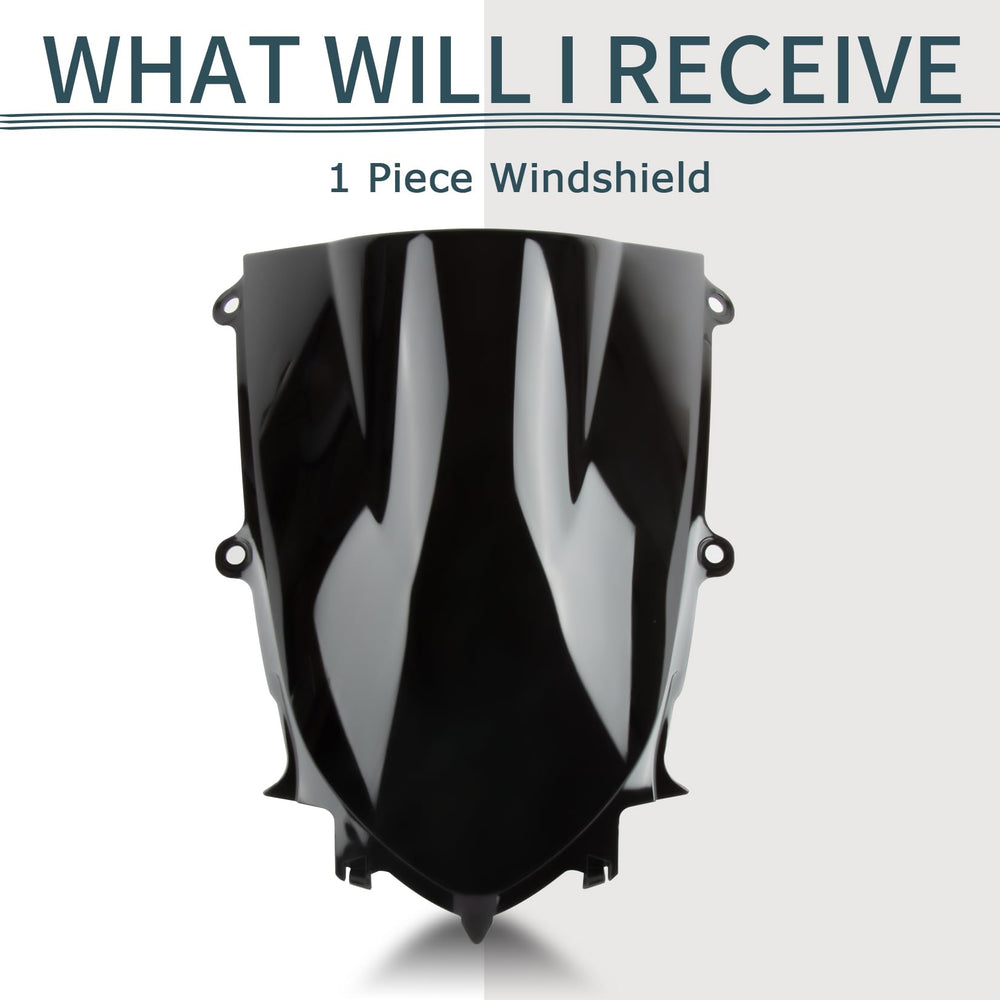 PSLER windshield held in hand scale comparison demonstrating lightweight benefit
