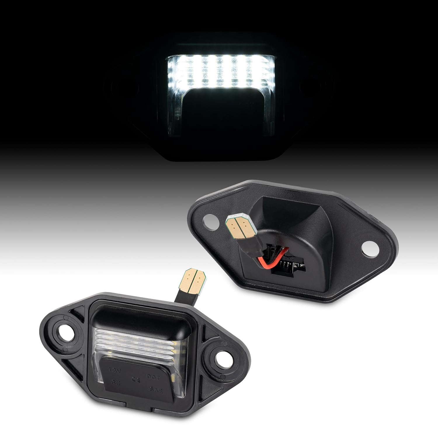 Puddle Light clear PC lens texture shot, shows durable impact-resistant finish