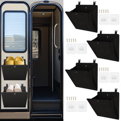PUGPIU front view of wall-mounted shoe rack showing neat vertical storage benefit