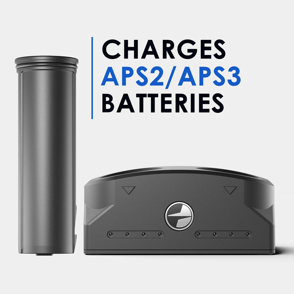 Pulsar charger connected to vehicle 12V port, provides reliable field charging