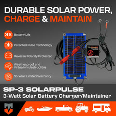 PulseTech SolarPulse laminated aluminum backplate showing rugged weather-resistant construction