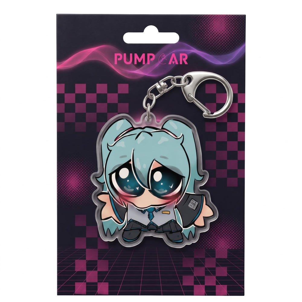 PUMP CAR front view of singer charm shows vibrant art and adds personality