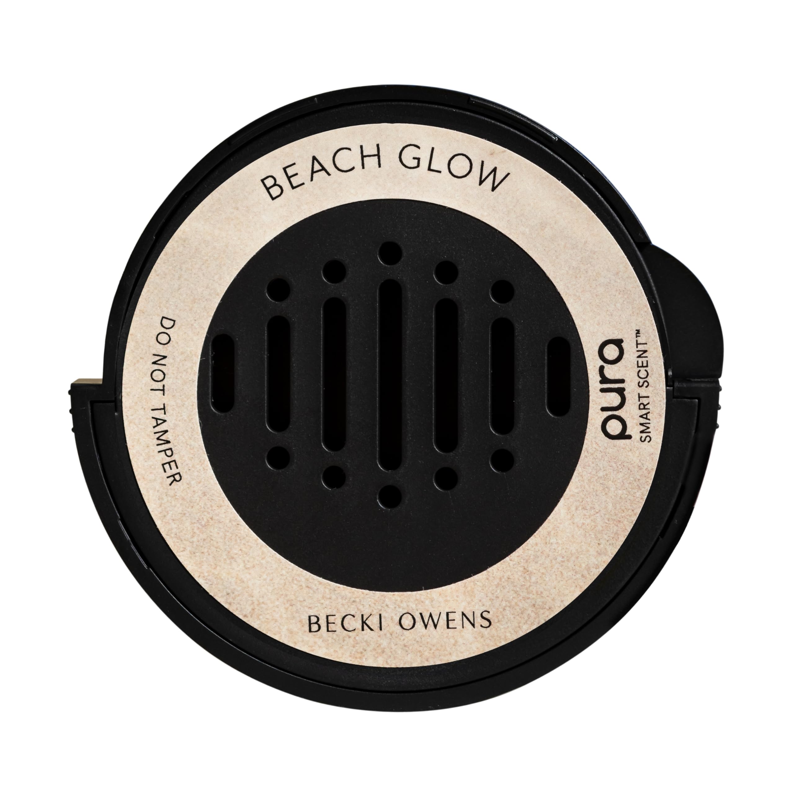 Pura Beach Glow front packaging showing fragrance bottle and label benefit freshness