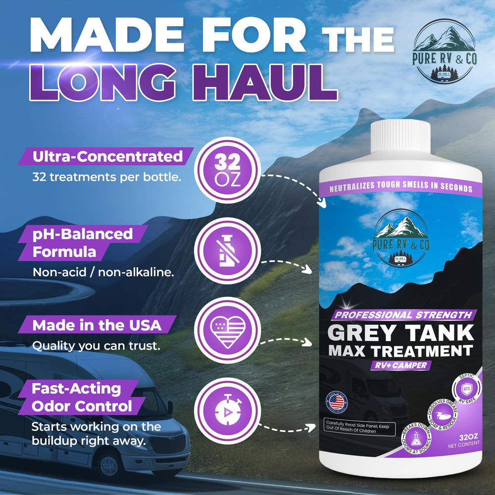 Pure RV pouring into RV tank demonstrating fast-acting odor control