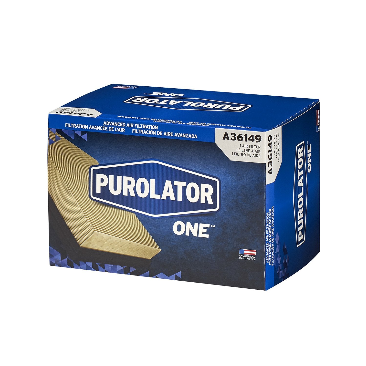 Purolator filter with vehicle driving scene showing improved performance