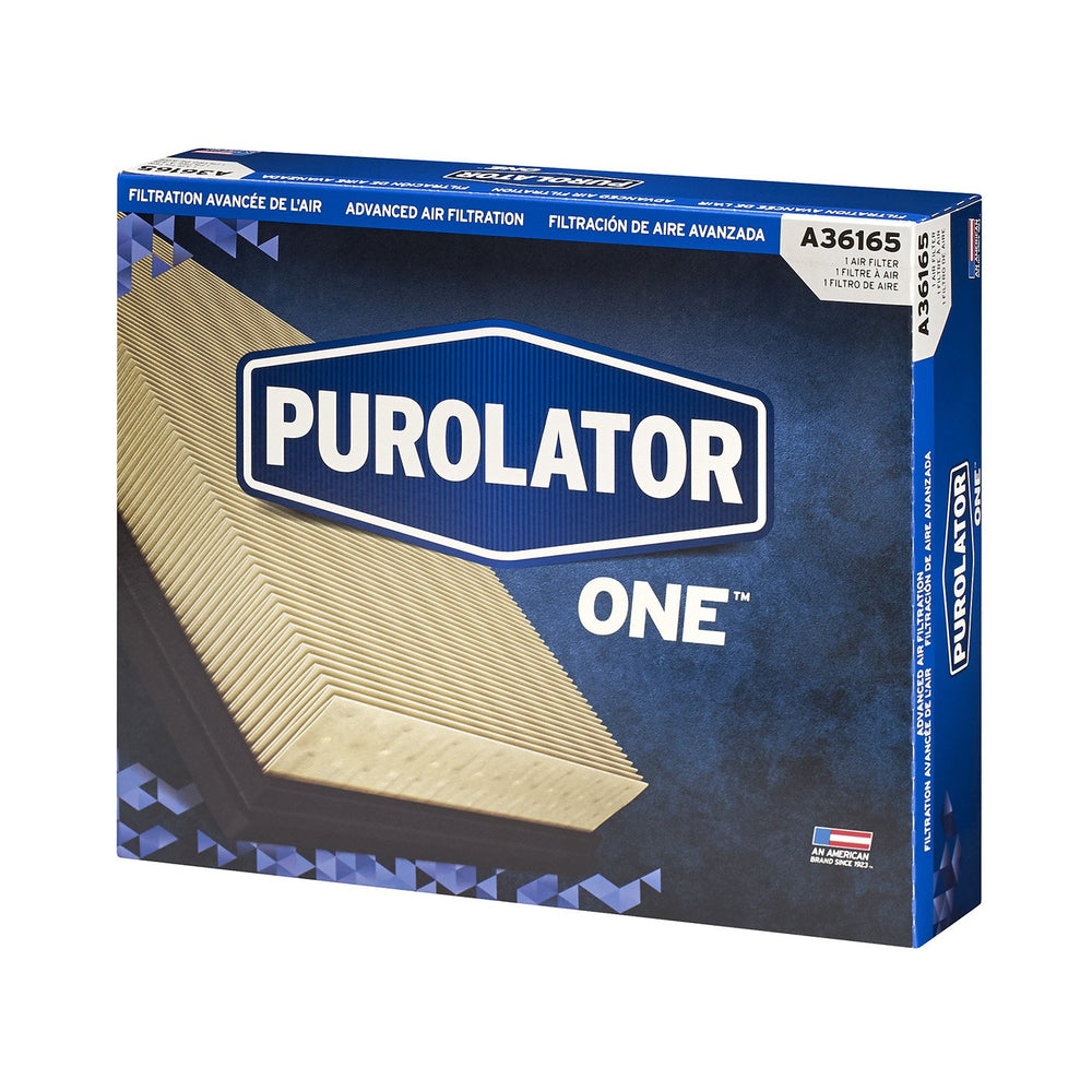 Purolator A36165 packaging and label proving brand authenticity and specs