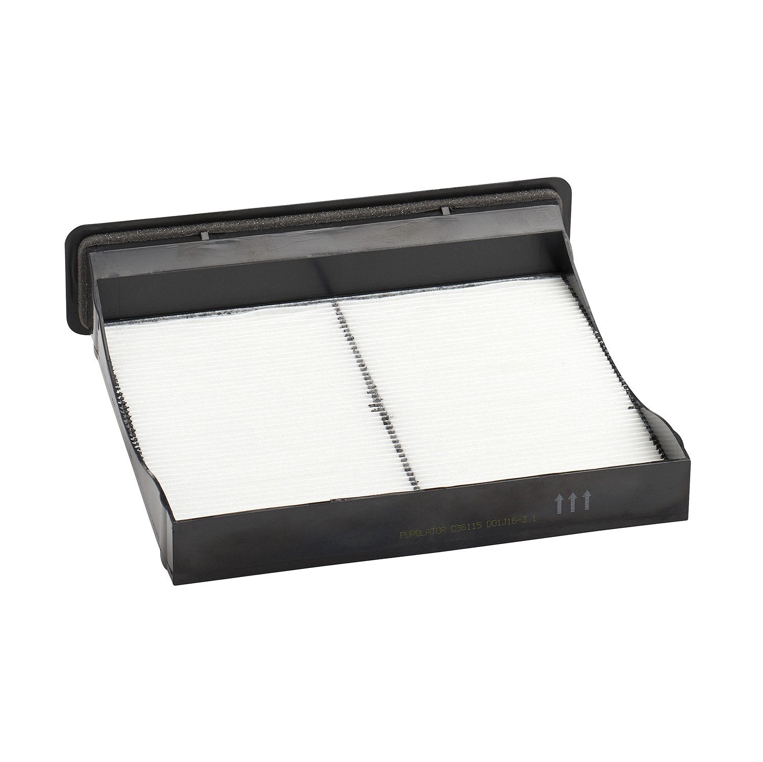 Purolator filter media close-up revealing micro-woven fibers for superior capture