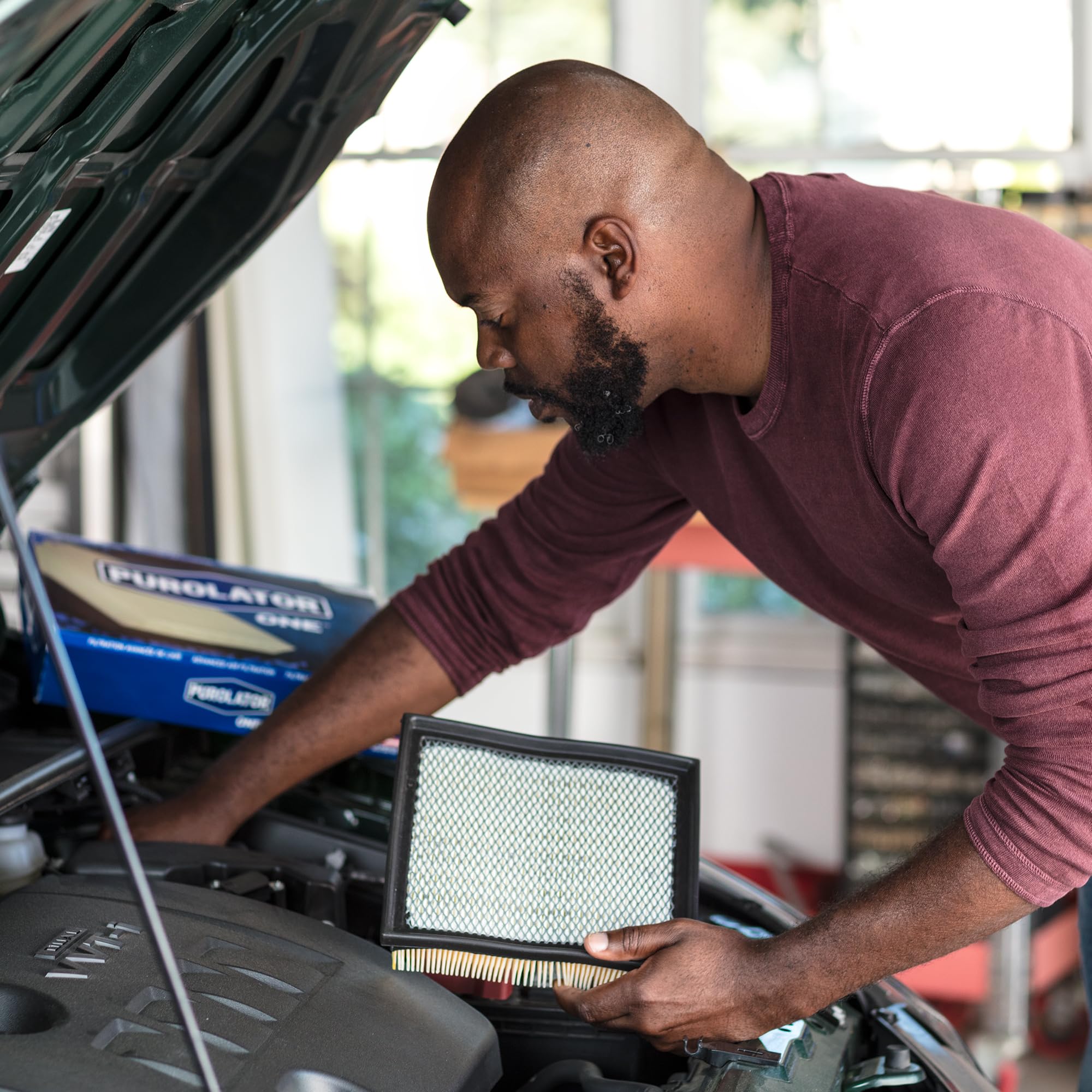 Purolator gasket and seal detail ensuring leak-free filtered airflow