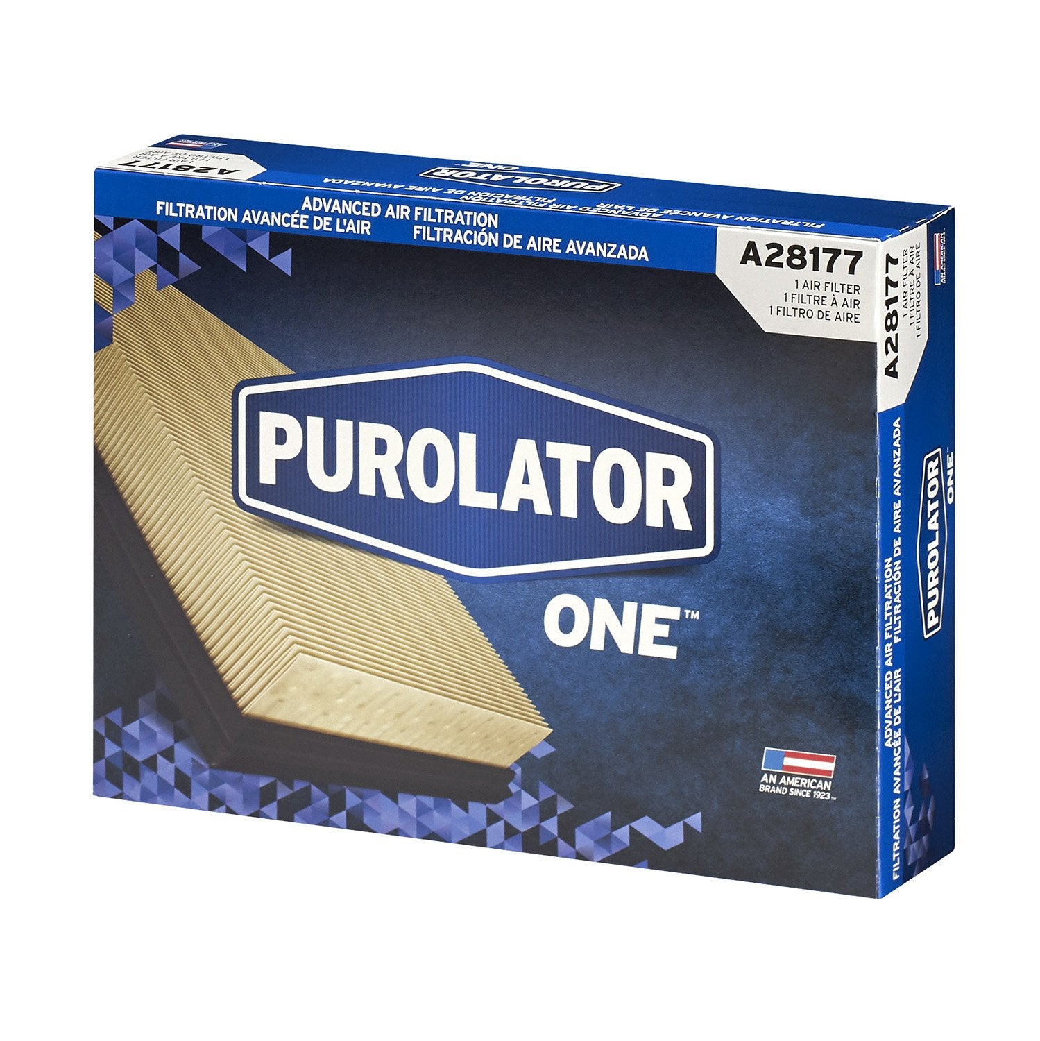 Purolator filter on workbench in garage highlighting maintenance benefit