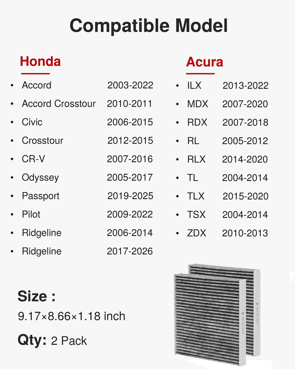 Puroma filter side label with airflow arrow for easy correct installation